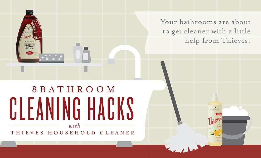 8 Bathroom cleaning Hack with Thieves household Cleane