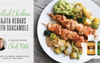 Grilled Chicken Fajita Kebabs with Guacamole Chef Kate Recipe Young Living
