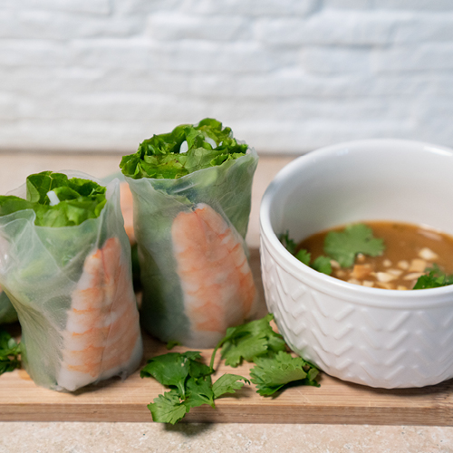 Prawn Rice Paper Rolls with Mint Dipping Sauce Thumbnail