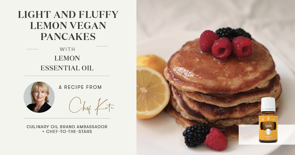 Light and Fluffy Lemon Vegan Pancakes