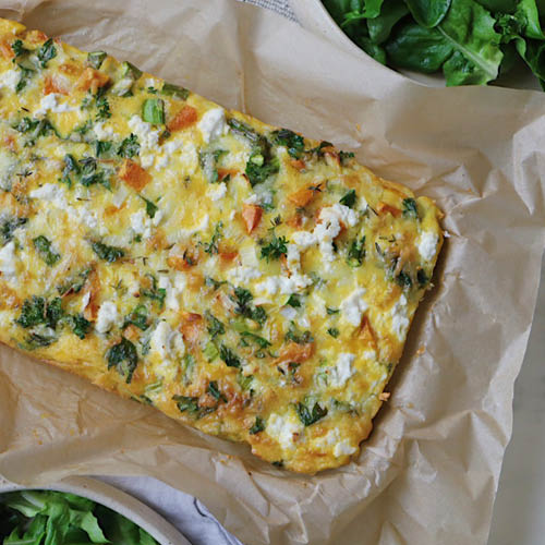 Savoury Winter Vegetable Slice with Nutmeg Essential Oil