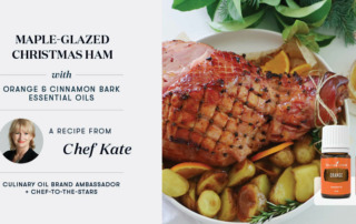 Maple-Glazed Christmas Ham with Orange & Cinnamon Bark Essential Oils