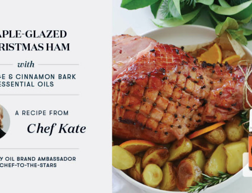 Maple-Glazed Christmas Ham with Orange & Cinnamon Bark Essential Oils
