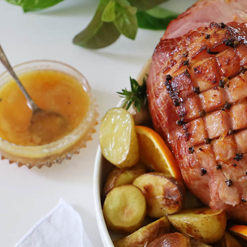 Maple-Glazed Christmas Ham with Orange & Cinnamon Bark Essential Oils
