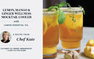 Lemon, mango and ginger wellness mocktail cooler