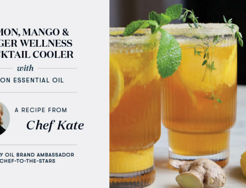 Lemon, Mango & Ginger Wellness Mocktail Cooler with Lemon Essential Oils