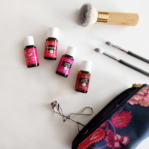 makeup spray and essential oils