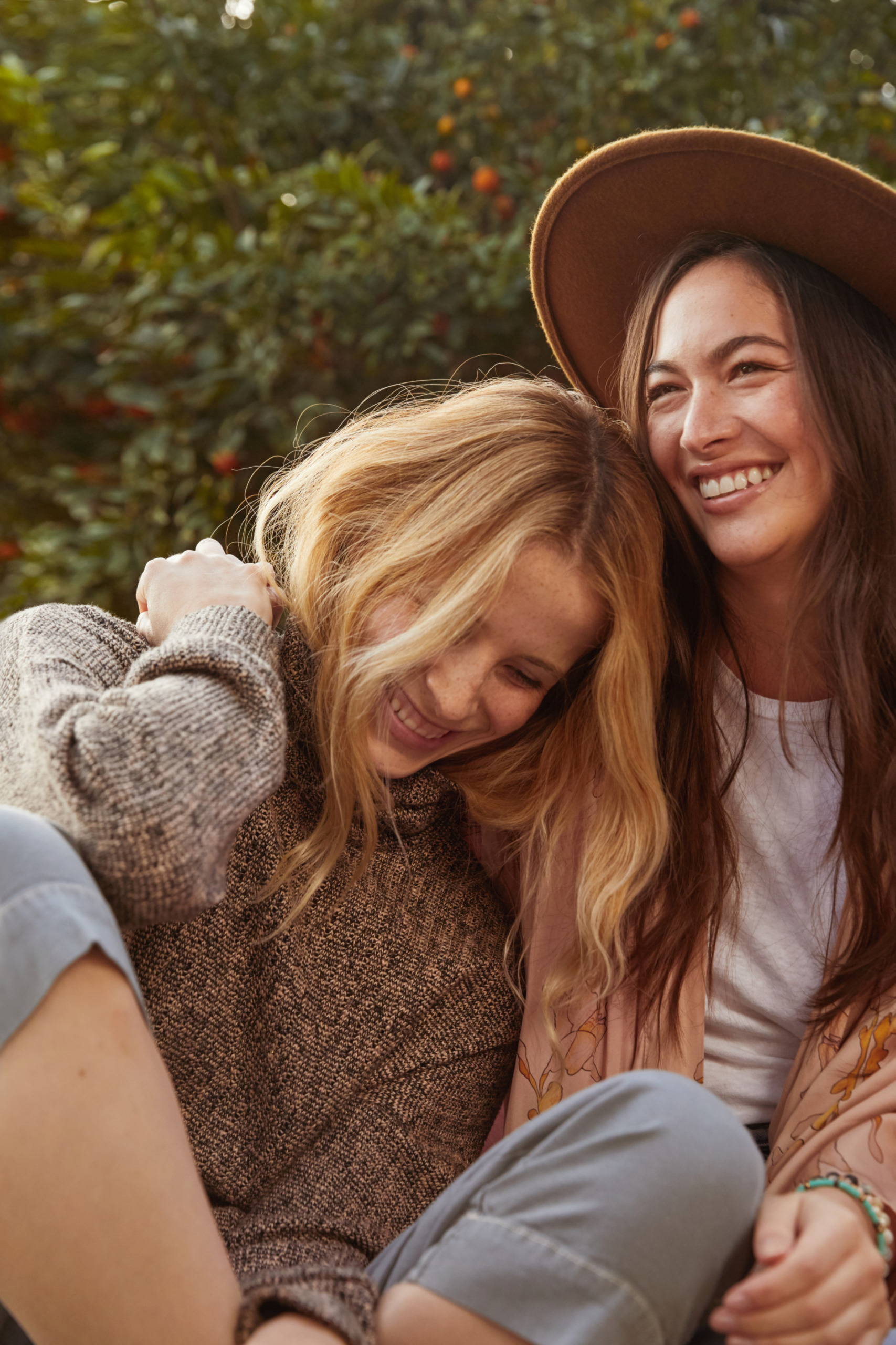 Women laughing together