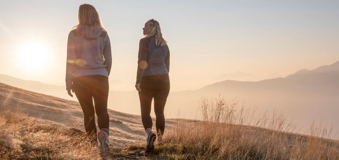 Women hiking