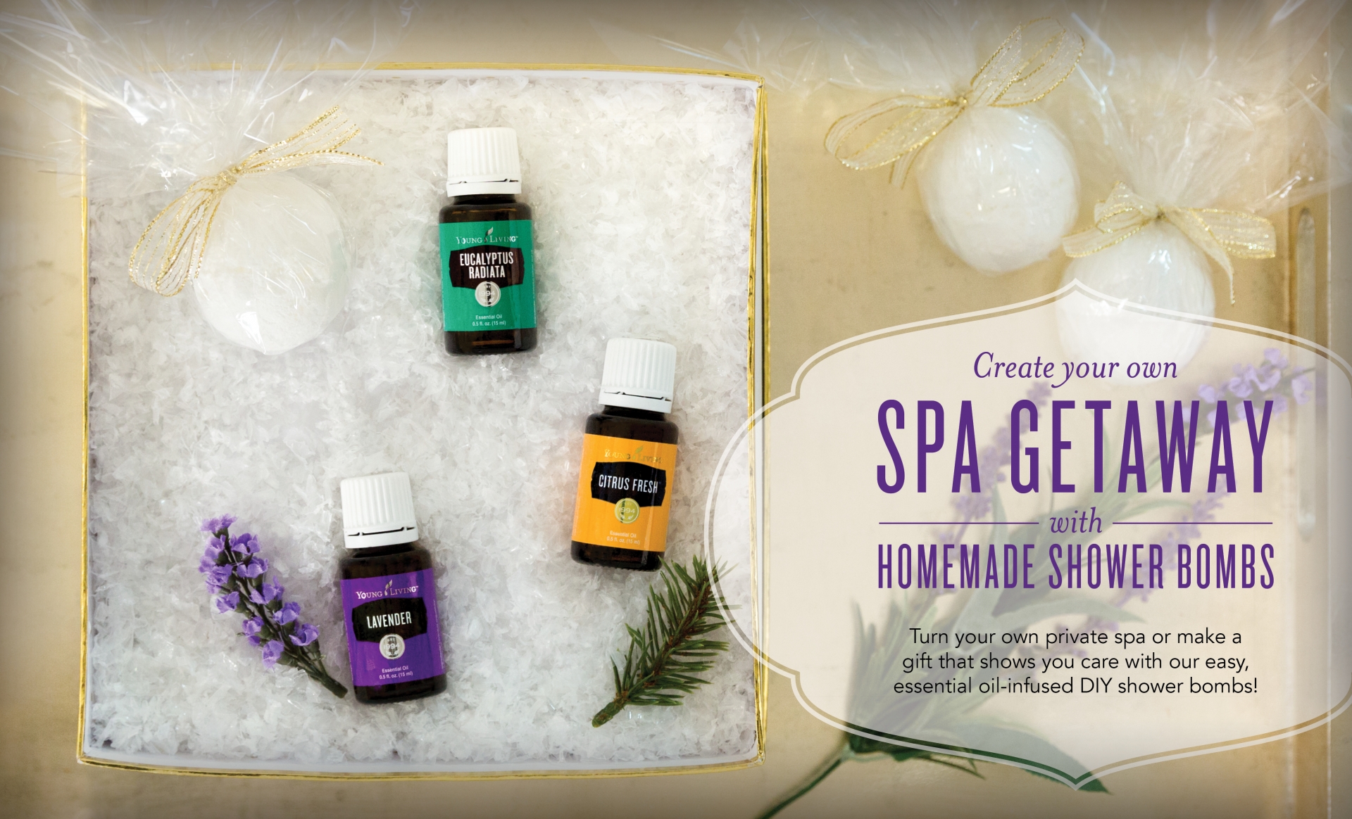 Spa Getaway with DIY Essential Oil Shower Bombs Young Living Blog