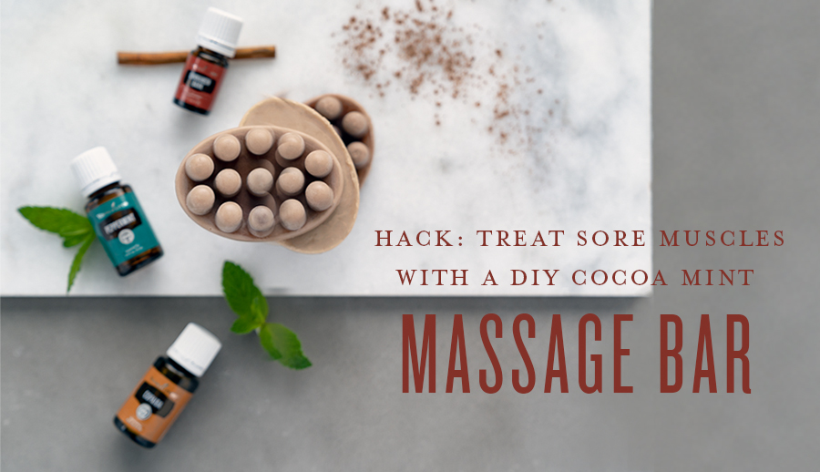 Treat sore muscles with a DIY cocoa mint massage bar