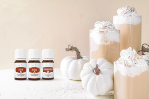 Pumpkin Spice Lattes with Cinnamon Bark+, Ginger+ and Nutmeg+ essential oils