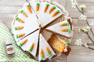 Easter Carrot Cake with Cinnamon Bark+ essential oil