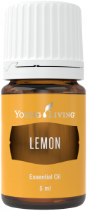 Bottle of Young Living Lemon Essential Oil