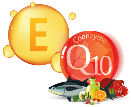 若々しさを応援する「ビタミンE」と「コエンザイムQ10」をプラス