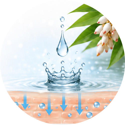 wellness-tips-okinawa-shell-ginger-img-09 【STEP1】月桃蒸留水※が潤いを届ける