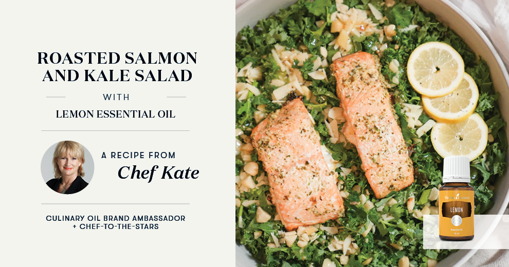 Roasted Salmon and Kale Salad