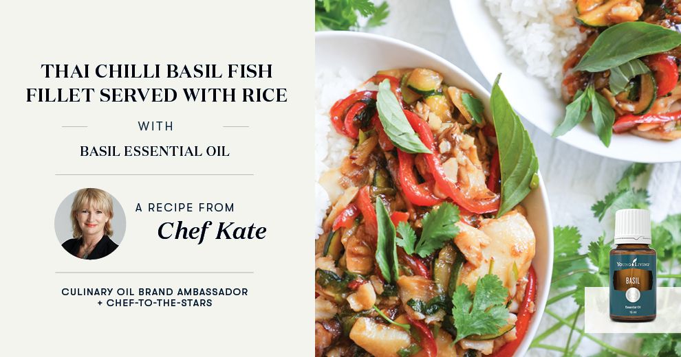 Thai Chili Basil Fish Fillets with Rice