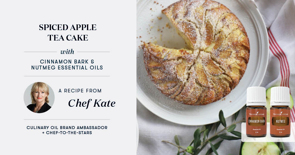 Spiced Apple Tea Cake with Cinnamon Bark & Nutmeg Essential Oils