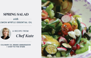 Spring Salad with Lemon Myrtle Essential Oil