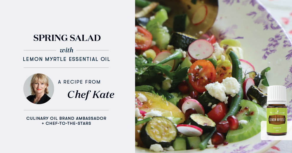 Spring Salad with Lemon Myrtle Essential Oil