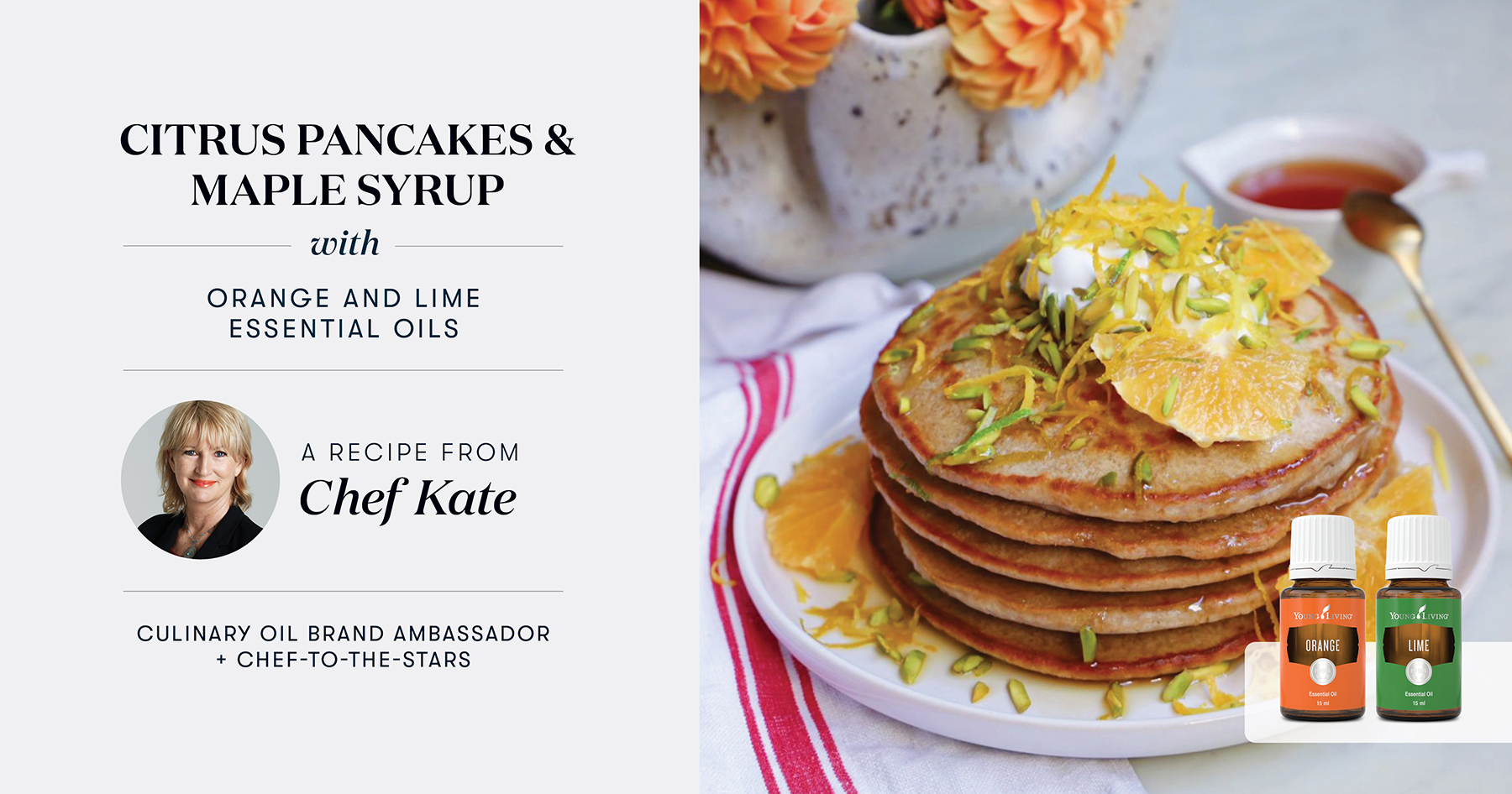 Citrus Pancakes & Maple Syrup