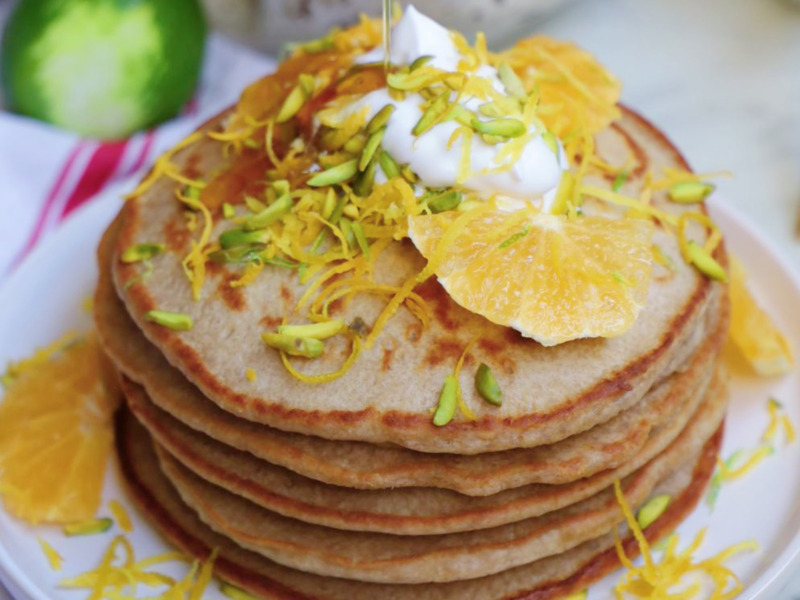 Citrus Pancakes & Maple Syrup with Orange and Lime Essential Oils