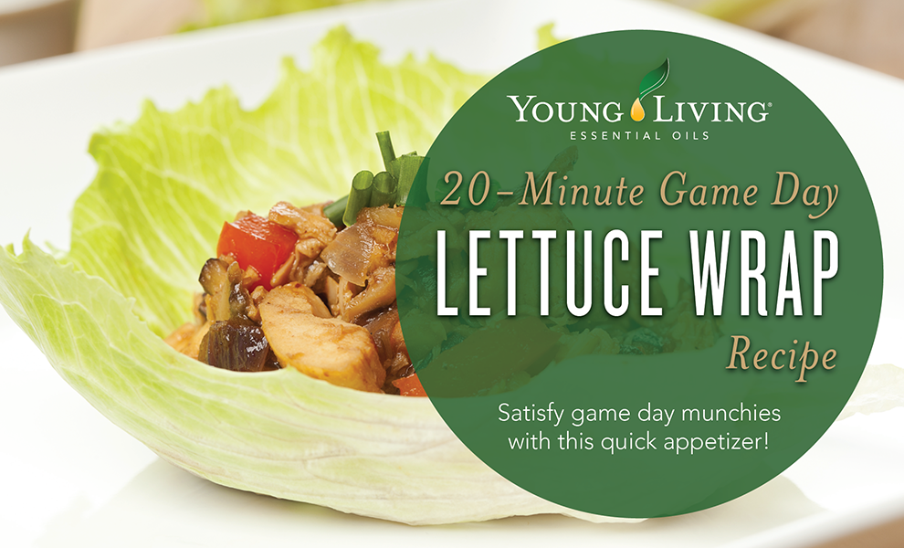 Thai Style Lettuce Wraps using Young Living's Basil Vitality and Ginger Vitality Essential Oils