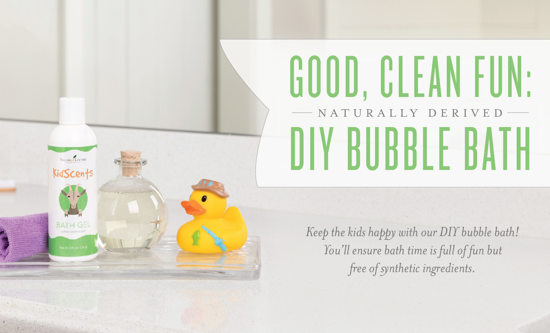 Young Living DIY - Bubble Bath with KidScents Bath Gel