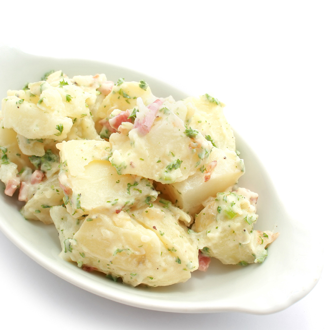 Spicy potato salad recipe with essential oils