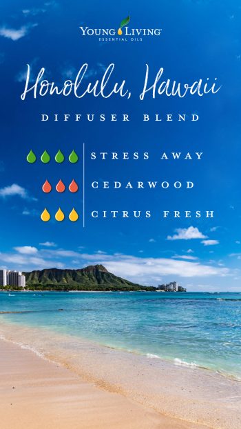 4 drops Stress Away essential oil 3 drops Cedarwood essential oil 3 drops Citrus Fresh essential oil