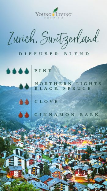 4 drops Pine essential oil 2 drops Northern Lights Black Spruce essential oil 2 drops Clove essential oil 2 drops Cinnamon Bark essential oil