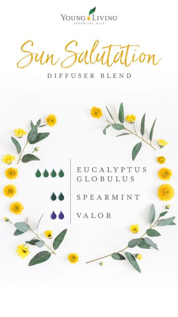 4 drops Eucalyptus Globulus 2 drops Spearmint 2 drops Valor