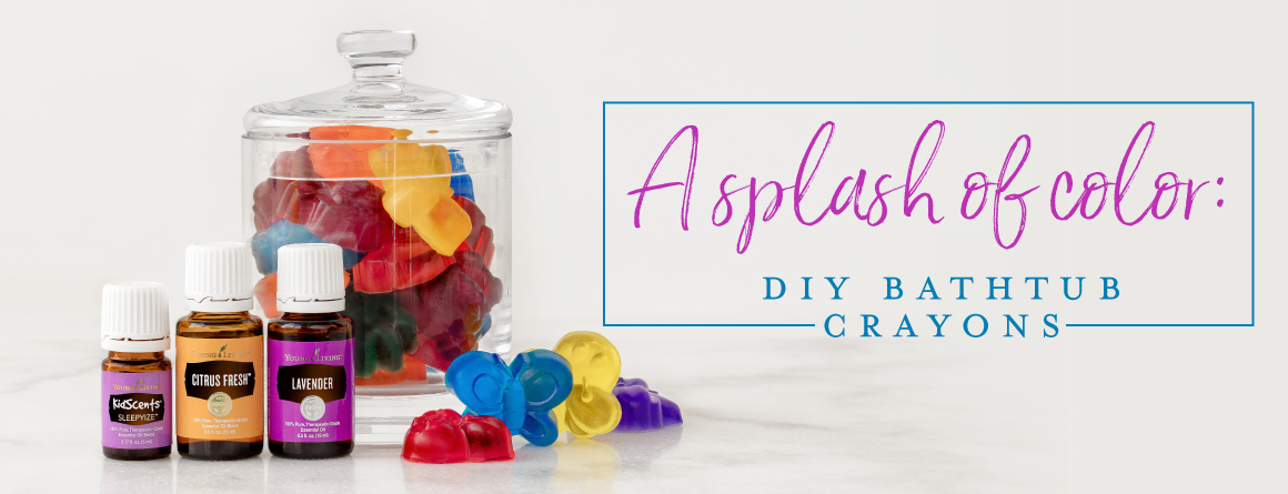 DIY bathtub crayons with essential oils