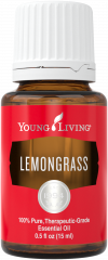 bottle of lemongrass essential oil 