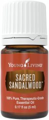 bottle of sacred sandalwood essential oil, one of the top essential oils for men 