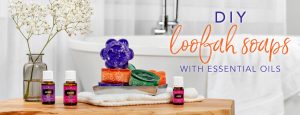 DIY loofah soaps with essential oils