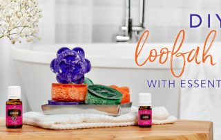 DIY loofah soaps with essential oils