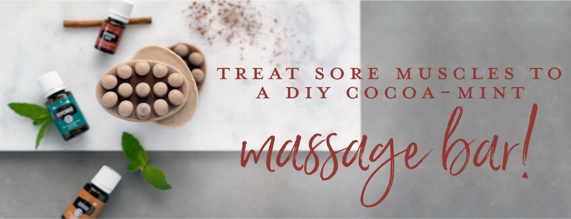 Treat sore muscles to a DIY cocoa-mint massage bar!