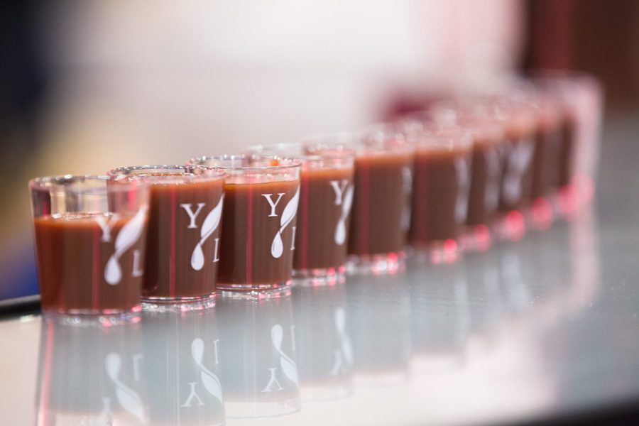 ningxia red mocktail in shot glasses