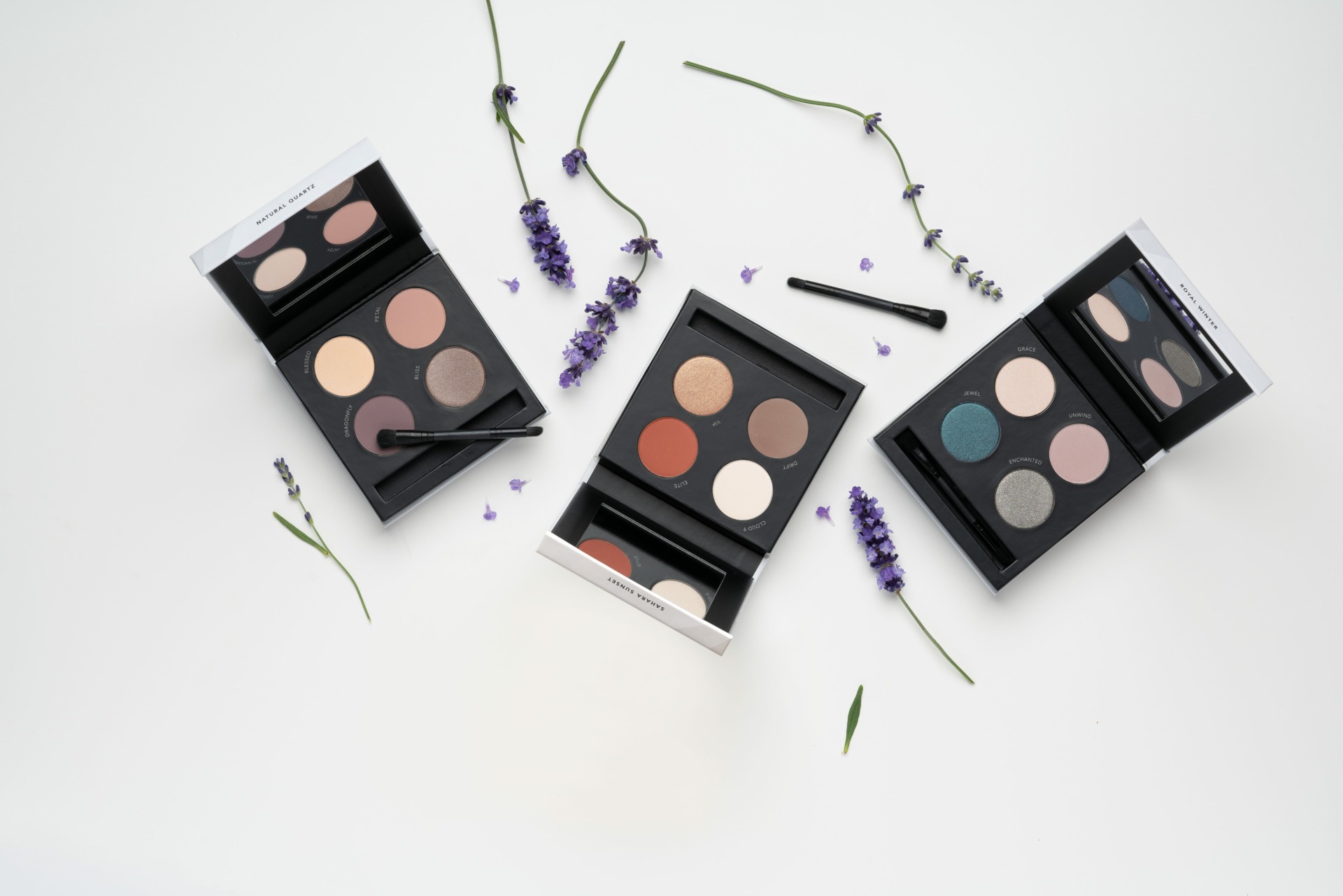 stocking stuffer ideas: makeup palettes in three shade families 