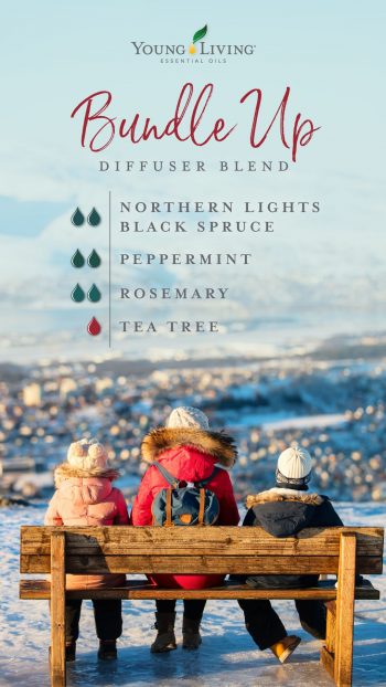 2 drops Northern Lights Black Spruce essential oil  2 drops Peppermint essential oil  2 drops Rosemary essential oil  1 drop Tea Tree essential oil 