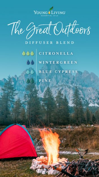 3 drops Citronella essential oil 2 drops Pine essential oil 2 drops Blue Cypress essential oil 2 drops Wintergreen essential oil