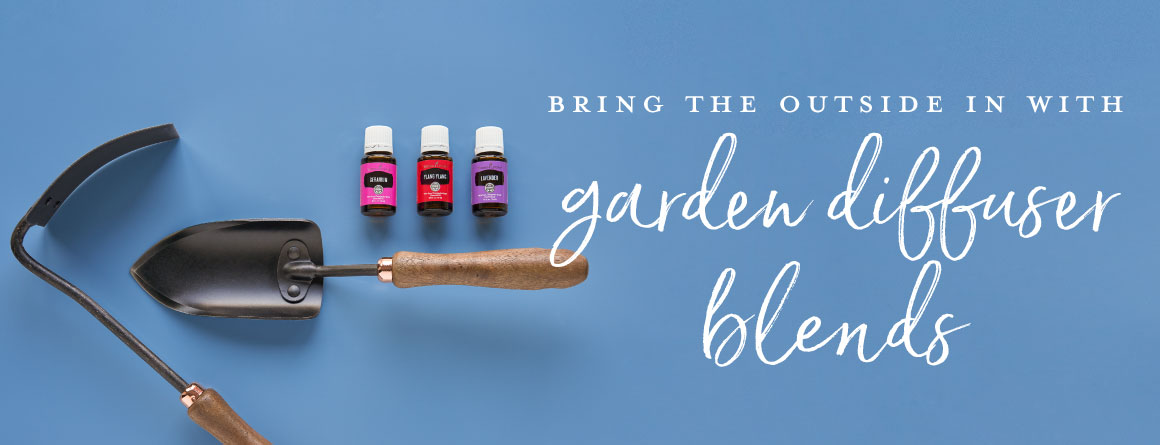 lavender, ylang ylang, and geranium make a garden diffuser blend