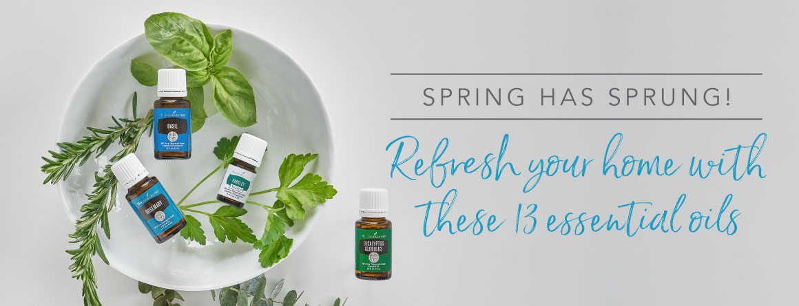 basil, rosemary, parsley, and eucalyptus are some of the best essential oils for spring