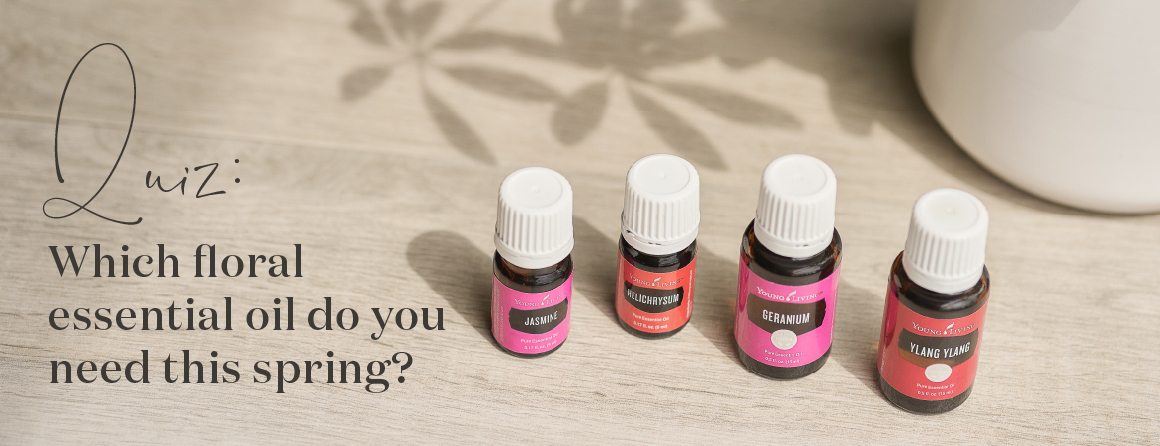 Which floral essential oil do you need this spring? Young Living essential oils Ylang Ylang, Jasmine, Geranium