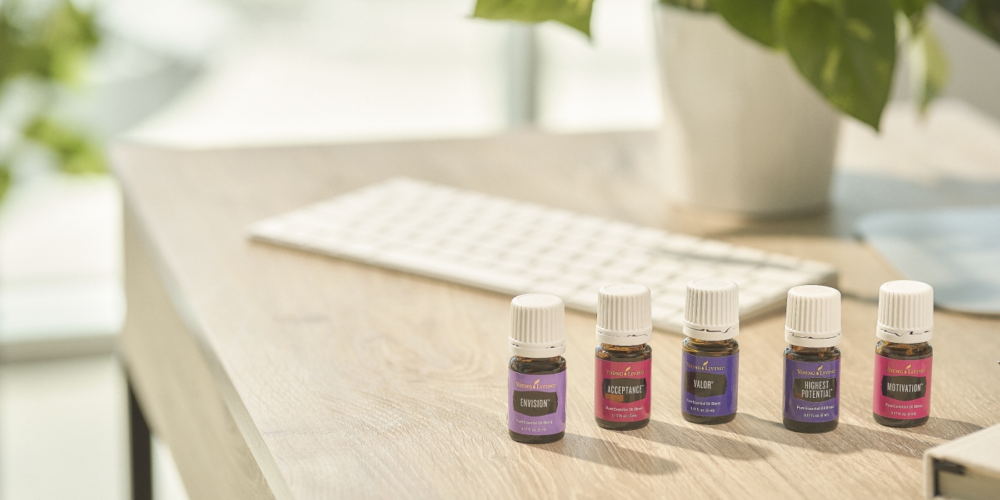 Young Living essential oil blends - Motivation, Acceptance, Envision, Valor
