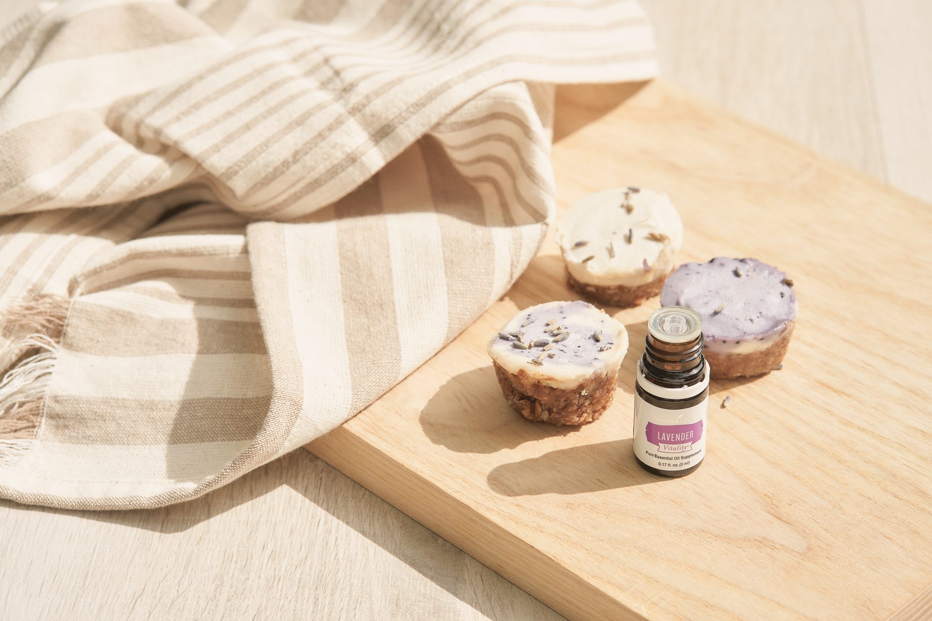 2021 July Blog Blueberry Lavender Vegan Cheesecakes No-bake blueberry-lavender cheesecake - Young Living Lavender Life Blog