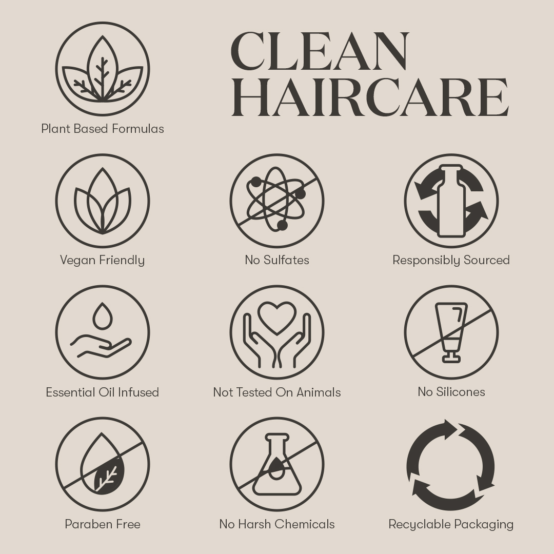 Clean haircare infographic Clean haircare infographic - Young Living essential oils