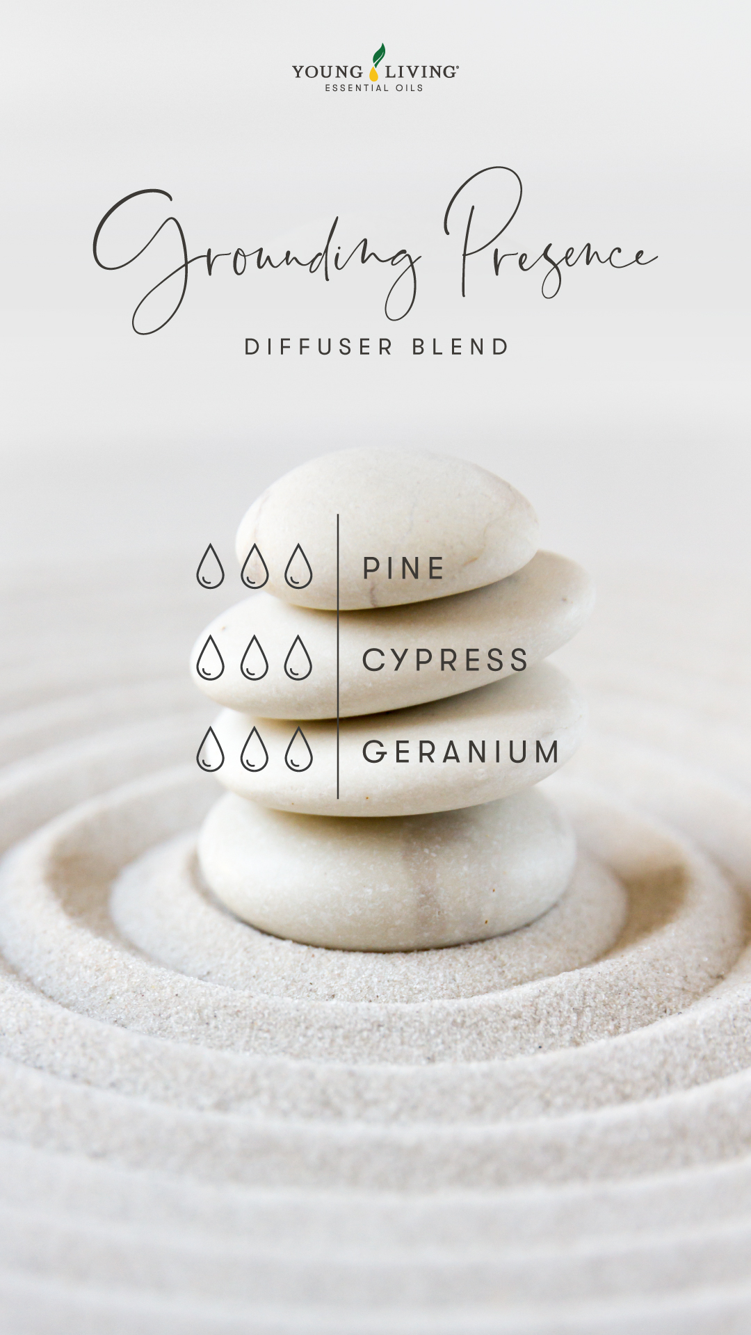 blog_Breathe-in-relaxation-6-diffuser-blends-for-yoga_Grounding-Presence_US Grounding Presence Diffuser Blend - 3 drops Pine, 3 drops Cypress, 3 drops Geranium